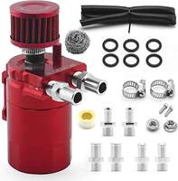 OCC-1041 Kit Récupérateur d'Huile Moteur Cloisonné Universel de Haute Qualité 300 ml avec Reniflard 3/8" en Aluminium pour Réservoir de Carburant
