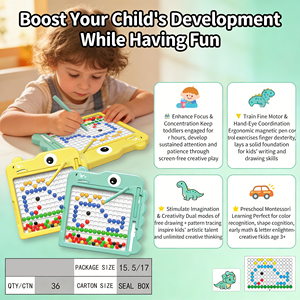 Tavola da <span class=keywords><strong>Disegno</strong></span> AiJH con 80 Perline, Forma di Dinosauro Cartoonesco, Gioco Educativo STEM per Stimolare l'Immaginazione e il Pensiero - Product Image 3