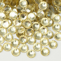 Strass en verre à dos plat pour nail art, pierres de cristal non thermocollantes, vente en gros d'usine pour la décoration DIY