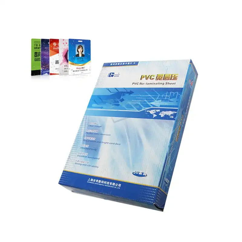 Hoja de plástico de pvc a4, tarjeta de identificación de pvc, inyección de tinta A4, Impresión de tarjetas de identificación IC, materiales de fabricación, papel para imprimir inyección de tinta