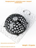 C223 Kit de montage de boule flottante de fougère Staghorn Protector Water Plant Flower Soil Cap Amovible Suspension Cover