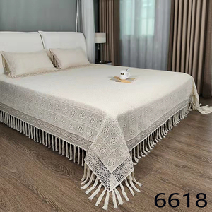 <span class=keywords><strong>Couvre</strong></span>-<span class=keywords><strong>lit</strong></span> en crochet fait main, écologique, toutes saisons, grande taille, extra large, motif géométrique, style simple, literie - Product Image 2