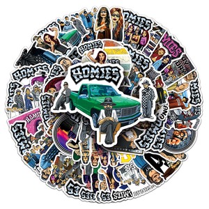 50PCS Fábrica al por mayor Impermeable Tendencia Personalidad Decorativa Homies Pegatinas para Carpetas y Portalápices - Product Image 6
