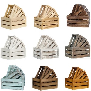 Bán Buôn Mộc Mạc Cổ Điển Tùy Chỉnh Kích Thước Lớn Nhỏ Gỗ Rau Trái Cây Thùng Cho Thủ Công Nến & Vận Chuyển Sử Dụng - Product Image 3