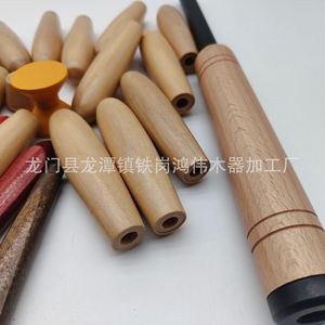 Juguete para Gatos de Madera Maciza de Haya, Diámetro 2.4 cm, Longitud 9.7 cm, Color Natural, Juguete de Arrastre para Combatir el Aburrimiento - Product Image 4