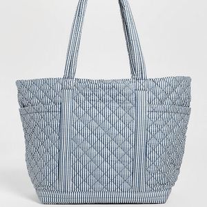 Bolsa de Mano Grande Personalizada de Tela Seersucker, con Cierre, para Viaje, Compras, Diseño Acolchado, Múltiples Bolsillos, para Mujer, Verano/Otoño - Product Image 2