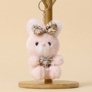 Gantungan Kunci Boneka Kelinci Lucu Grosir OEM Kustomisasi Mainan Hewan Boneka Kelinci Lembut untuk Hadiah - Product Image 3