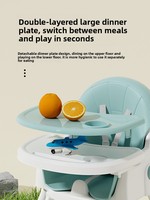 Table et chaise portables multifonctionnelles pour enfants, design moderne, chaise haute pliable pour bébé pour une utilisation dans le salon