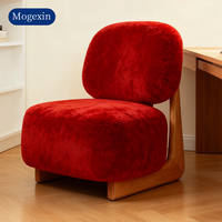 Canapé en bois au design nordique moderne, chaise de sol en tissu avec dossier simple pour salon et chambre à coucher