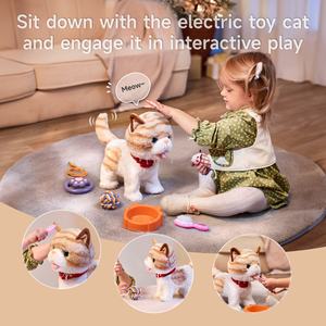 Jouet pour chat en peluche électrique Tumama pour enfants, jouet interactif pour animaux de compagnie, laisse pour chat, contrôle de la marche, jouets parlants avec voix pour enfants, bébés, cadeau - Product Image 4
