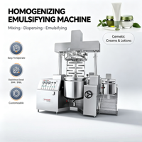 Machine d'émulsification et d'homogénéisation sous vide en acier inoxydable Cosmati 304 316L, machine de fabrication de crème et de lotion cosmétique, cuve mélangeuse à spatule