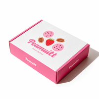 Boîte à biscuits personnalisée en gros, boîtes en papier recyclables pour cadeaux, emballage cadeau en papier pour pâtisserie et desserts avec impression couleur