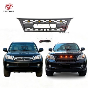 TEYOUTE Accesorios para Automóviles Modificados, Rejilla Delantera Negra ABS con Luz LED Compatible con GX470 Harrie 2010 2011 2012 2013 - Product Image 1