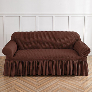 Copridivano Tutto Incluso, Fodera per Poltrona con Balza Arricciata, Copertura Singola per Divano, Protezione Antipolvere per Divano, Arredamento Casa - Product Image 2