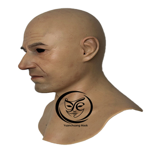 Masques de tête en silicone réalistes fabriqués à la main en usine, haute simulation, pour acteurs, films, cosplay, fêtes, Halloween, masques intégraux - Product Image 4