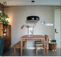 Table à manger en bois massif sans jointure, pieds coniques en noyer, grande table de réunion incurvée organique