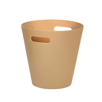 BX Petite poubelle ronde en plastique avec poignées Poubelle blanche Bacs de recyclage pour espace compact Bureau à domicile