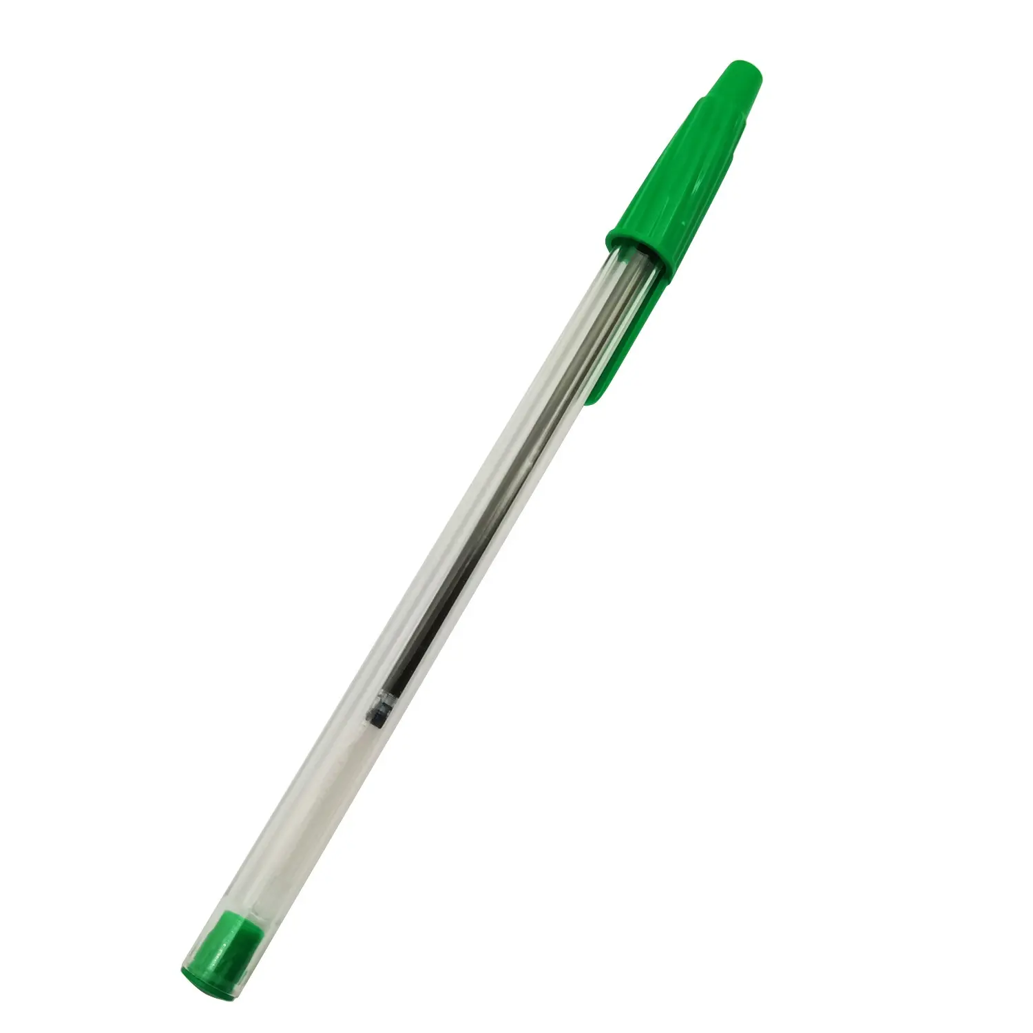 학교 판촉용 도매 투명 기본 필기 녹색 펜 맞춤 로고 싼 가격 사무실 필기 볼펜