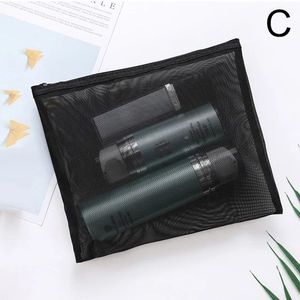 Estuche Transparente de Malla Negra para Lápices, Neceser de Viaje, Bolsa con Cierre para Brochas de Maquillaje - Product Image 6