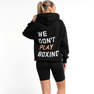 Sudadera con capucha deportiva ligera para mujer transpirable para entrenamiento de invierno, sesiones de correr y gimnasio con logotipo frontal - Product Image 2