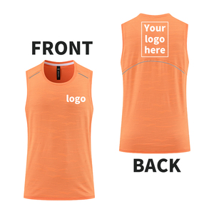 Vêtements de sport personnalisés pour hommes, <span class=keywords><strong>débardeur</strong></span> de fitness à séchage rapide, vêtements de sport d'entraînement, hauts, <span class=keywords><strong>débardeur</strong></span> de course à col rond, G27 - Product Image 3