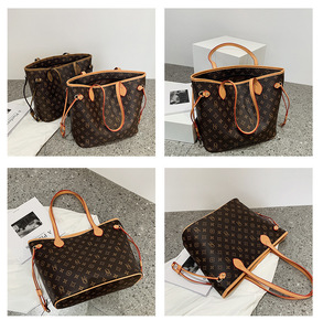 Sac à Bandoulière Simple au Design Rétro Tendance avec Imprimé pour Femme, Sac à Main de Voyage d'Affaires, Sac Fourre-Tout en Cuir Grande Capacité - Product Image 4