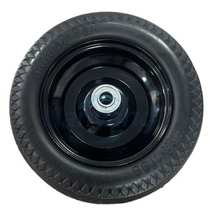 Neumático Antipinchazos 4.10/3.50-4 con Orificio para Eje de 5/8'', Neumático Sólido Antipinchazos de 10'' para Carretillas de Mano, Carros de Jardín, Hoteles - Product Image 4