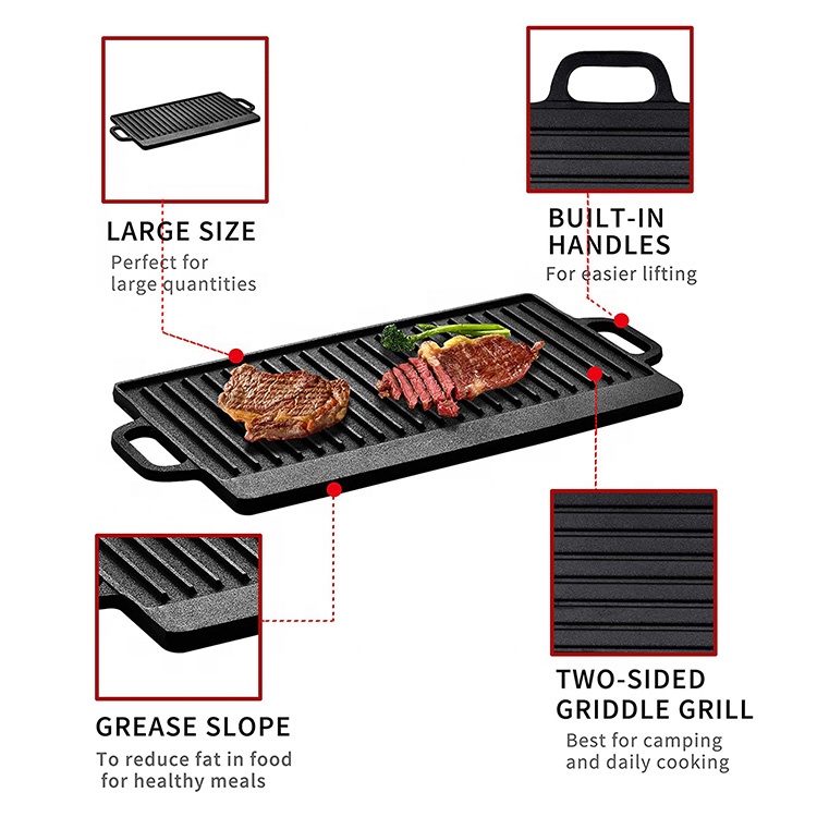 Enders Switch Grid Piastra Reversibile in Ghisa per Barbecue a Gas