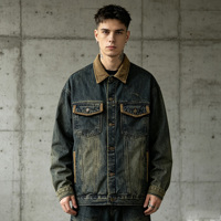 Veste en jean décontractée ample à manches longues pour homme, design d'usine, personnalisable, tendance, collection automne