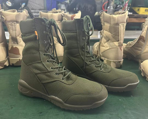 <span class=keywords><strong>Botas</strong></span> Tácticas de Combate para <span class=keywords><strong>Hombre</strong></span>, de Verano y Primavera, de Cuero Vacuno Fino y Microfibra, con <span class=keywords><strong>Cremallera</strong></span>, Malla Transpirable, Impermeables y Antideslizantes - Product Image 3