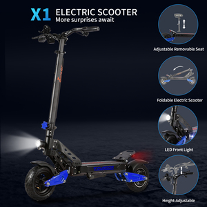 Scooter Eléctrico de 48V 1000W, 10 Pulgadas, Aleación de Aluminio, 50KM de Autonomía, Freno de Disco, Impermeable, Plegable, 150kg, Envío Gratis desde Almacenes en Reino Unido y Estados Unidos - Product Image 1