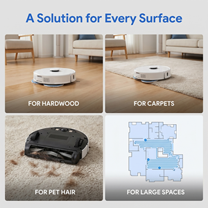 Robot Aspirador PV9 con Función de Autolimpieza y Elevación Automática de la Mopa, Navegación LDS, 20000Pa, Control por App Tuya, Ideal para Pelo de Mascotas - Product Image 5