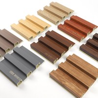 Panel de Pared WPC de Fibra de Bambú de Alta Calidad, Moderno, Impermeable y Ecológico de 195*28mm para Decoración de Paredes y Techos del Hogar