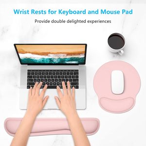 Repose-poignets ergonomique en mousse à mémoire de forme avec base en caoutchouc antidérapante pour clavier et <span class=keywords><strong>souris</strong></span> de bureau - Product Image 3
