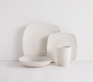 Factory Wholesale Square White <b>Porcelain</b> Dinnerware Set Ceramic Plates Bowls <b>Mugs</b> Tableware for Hotel Supermarket Custom LOGO - Product Image 4