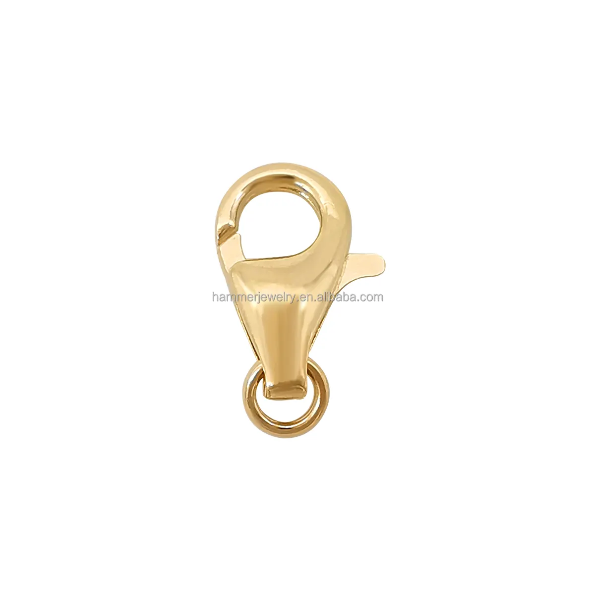 14K katı altın ıstakoz kanca 10mm Charm takı bulgular klipsler kanca aksesuar takı yapımı üretilen 5mm takı toka