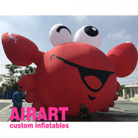 Modèle gonflable animal de crabe de mer géant de caractère d'animaux de bande dessinée pour annoncer la décoration
