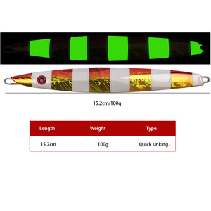 Señuelo de Pesca de 100g con Efecto Luminoso para Pesca en Agua Salada, Material de Plomo para Pesca desde Barco - Product Image 2