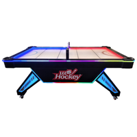Jeu de hockey sur air électronique LED pour 2 joueurs, jeu de hockey sur air LED d'intérieur