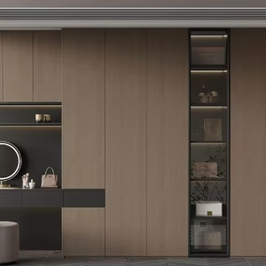 Armoire autoportante moderne haut de gamme sur mesure, peinte en couleur unie, avec fonction de rangement pour la chambre à coucher et le salon - Product Image 1