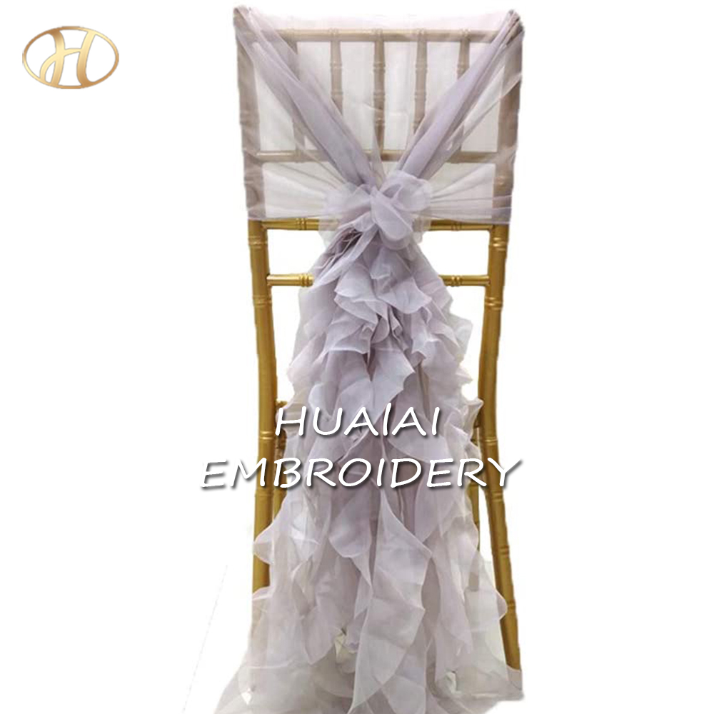 Индивидуально изготовленные забавные серебряные рюши, кудрявые ивовые стулья, створки для банкета, вечеринки, свадьбы, заводская цена, украшение для свадебного стула