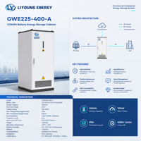 Système de stockage industriel et commercial, onduleur hybride, batterie LiFePO4, protection IP54, 200 kW, système hors réseau/sur réseau, armoire énergétique tout-en-un
