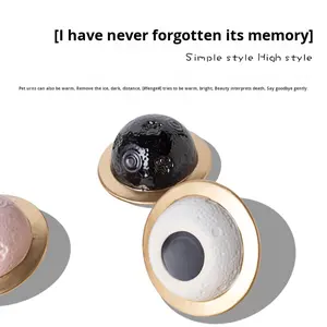 Moderne Luxe Milieuvriendelijke Keramische Goud-Omrande Bolvormige Hond Urn Kosmische Sterrenhemel Metgezel Toegankelijke Dood Herdenking - Product Image 4