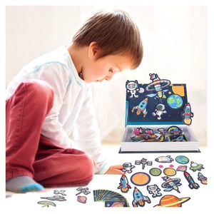 Magnétique Space Conquest Puzzle Book Play Scene for Kids Imagination Play Mix and Match Game avec étui <span class=keywords><strong>de</strong></span> rangement <span class=keywords><strong>de</strong></span> voyage - Product Image 5