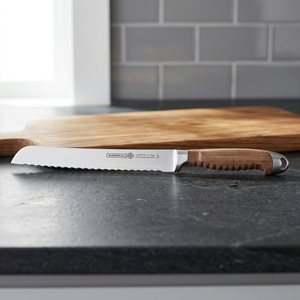 Stainless Steel Forged <b>Bread</b> <b>Knife</b> Wooden Serrated Edge Sharp Ambidextrous Design Dishwasher Safe Classic Style 12 In+ Kitchen - Product Image 3