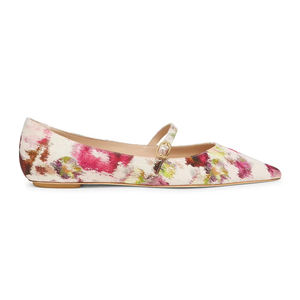 2025 <span class=keywords><strong>zapatos</strong></span> de ballet de suela plana con flores rosas muy cómodos precio al por mayor bailarinas florales para <span class=keywords><strong>mujer</strong></span> - Product Image 2