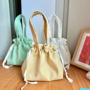 Custom Logo Portable Large Capacity Solid Color Zipper Closure Letter Pattern Long Handle <b>Medium</b> <b>Size</b> Canvas Tote <b>Bag</b> Wholesale - Product Image 2