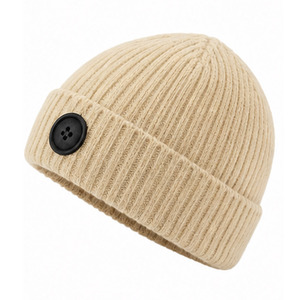 High Quality 100% <b>Wool</b> Custom Logo Button Decoration Latest Style New Arrival Adults <b>Beanie</b> Caps - Product Image 4