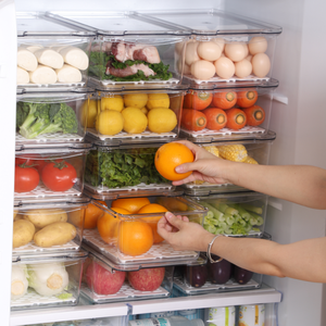 Organizador de Armazenamento de Alimentos de Plástico com Design Moderno e Fresco, Caixas Organizadoras <span class=keywords><strong>PET</strong></span> para Refrigerador - Product Image 4