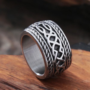 yunnique Celtic Dragon Pattern <b>Titanium</b> Steel <b>Ring</b> Men's Thumb <b>Ring</b> Cross Design Gift Jewelry Fashion <b>Ring</b> JZ0018 - Product Image 1